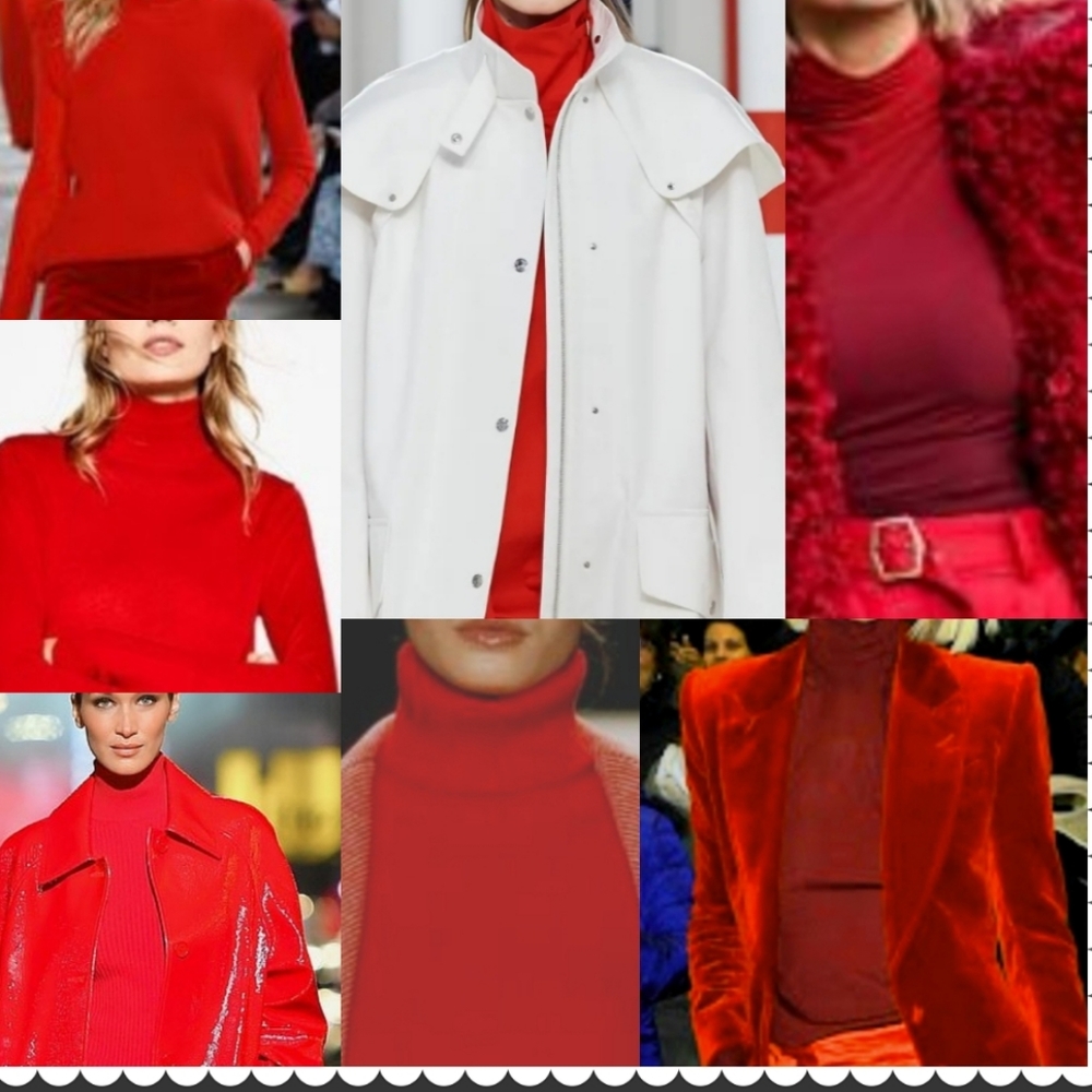 New Zara Turtleneck Red Soft Knit Long Sleeve Top